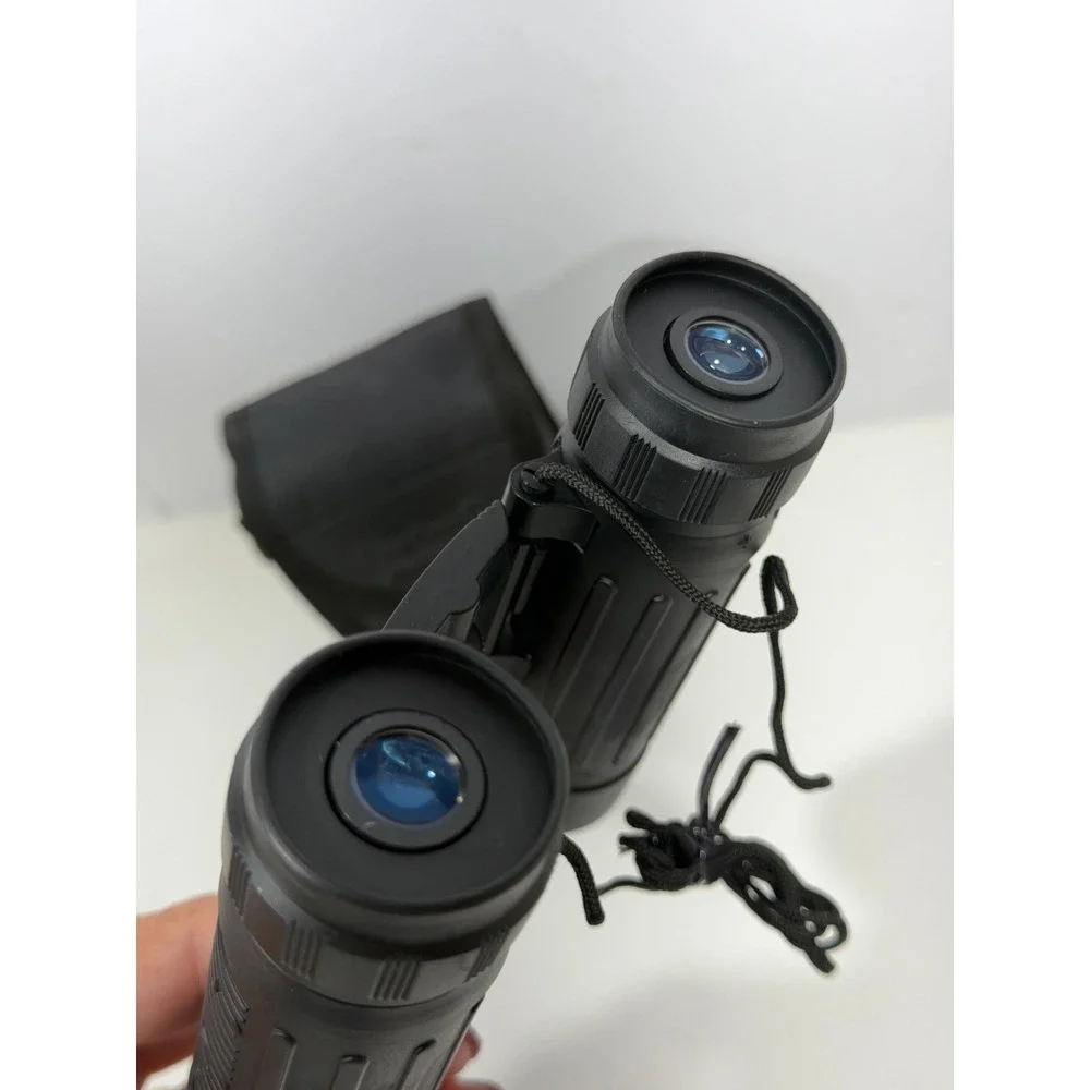 Bushnell 12x25 Compact Binoculars Black Folding Roof Prism with Carrying Case